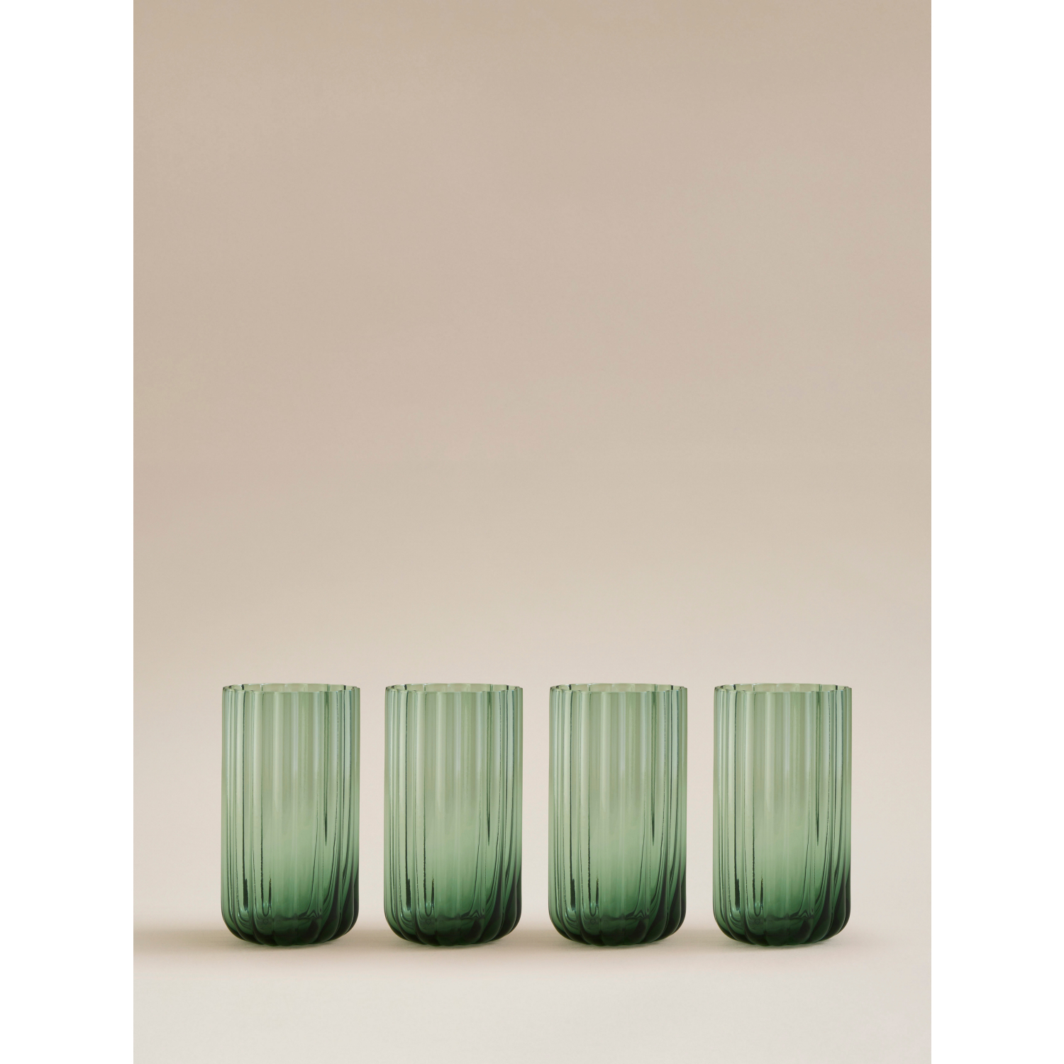 George Green Scallop Hiball Glass - Set Of 4