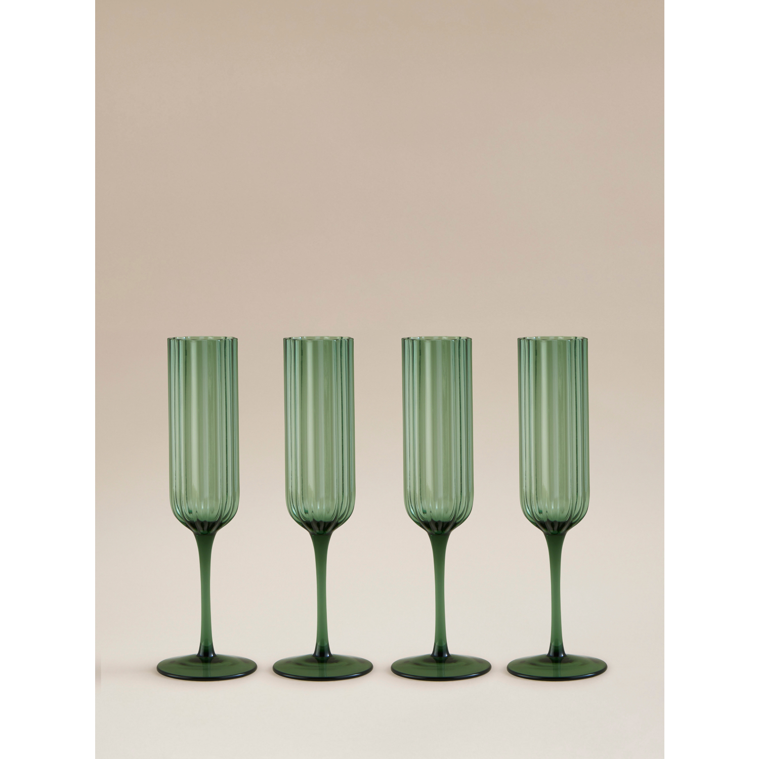 George Green Scallop Champagne Glass - Set Of 4