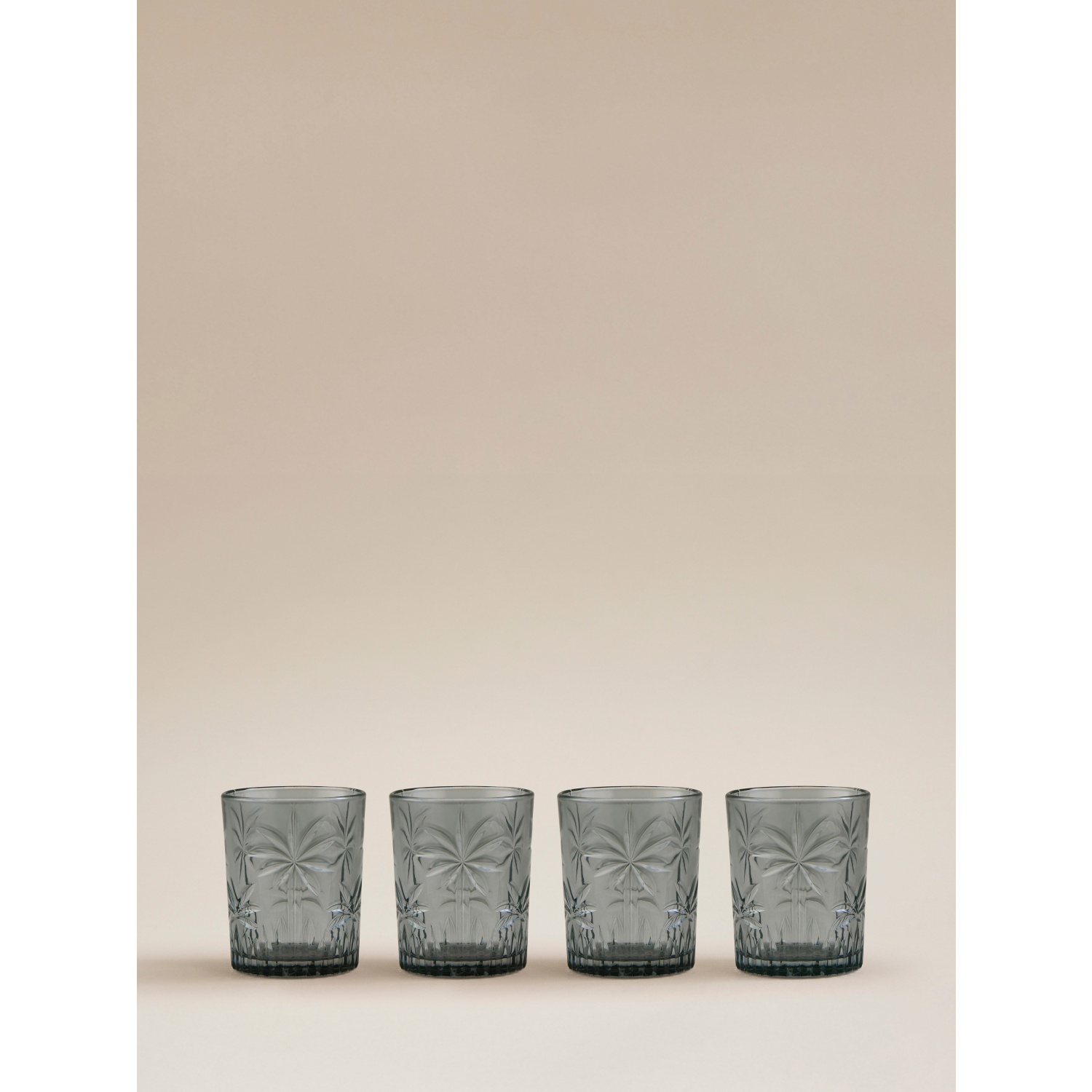 George Grey Palm Tumbler Glass - Set Of 4