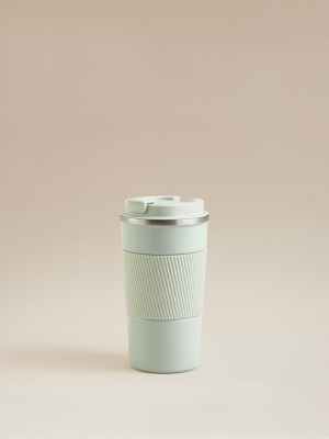 Sage Green Metal Travel Mug 400ml