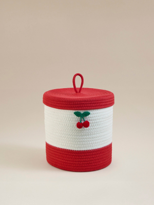 Pink Cherry Rope Storage With Lid | Home | George at ASDA