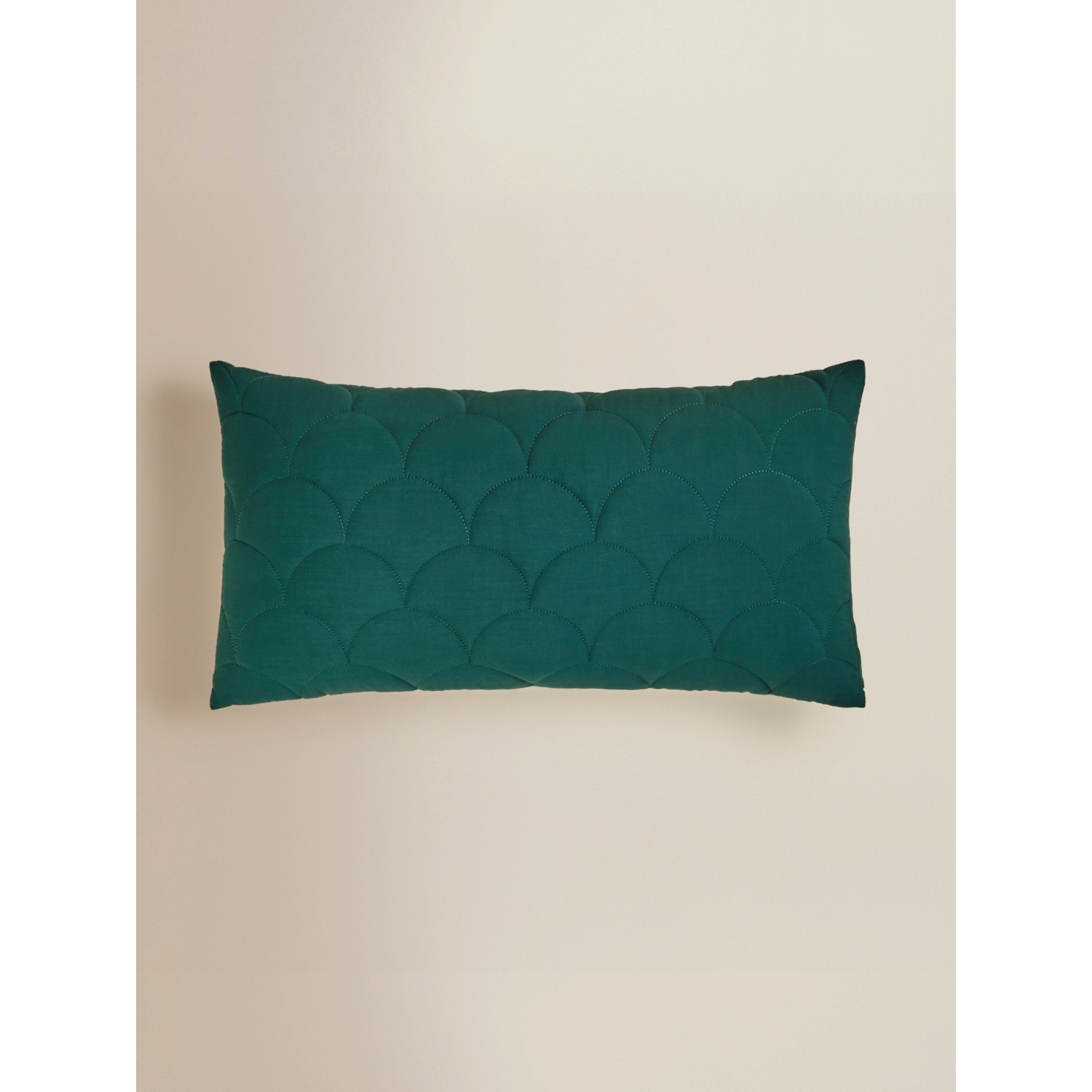 George Dark Green Quilted Oblong Cushion