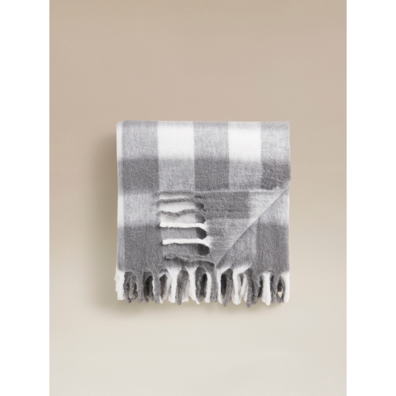 George Grey Brushed Check Throw - 150Cm X 120Cm