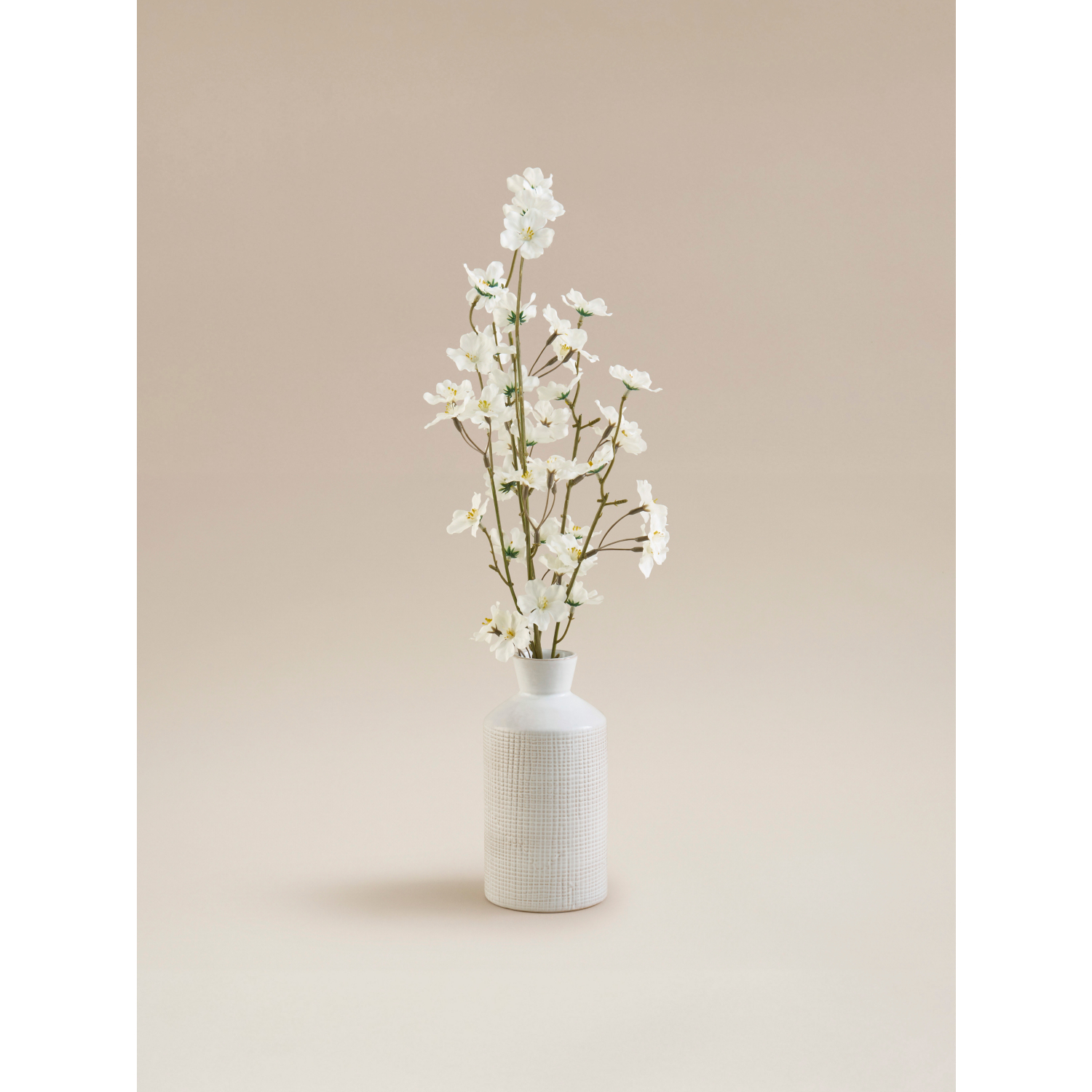 George White Artificial Blossom In Vase