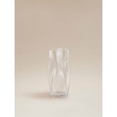 George Home Clear Fluid Glass Vase