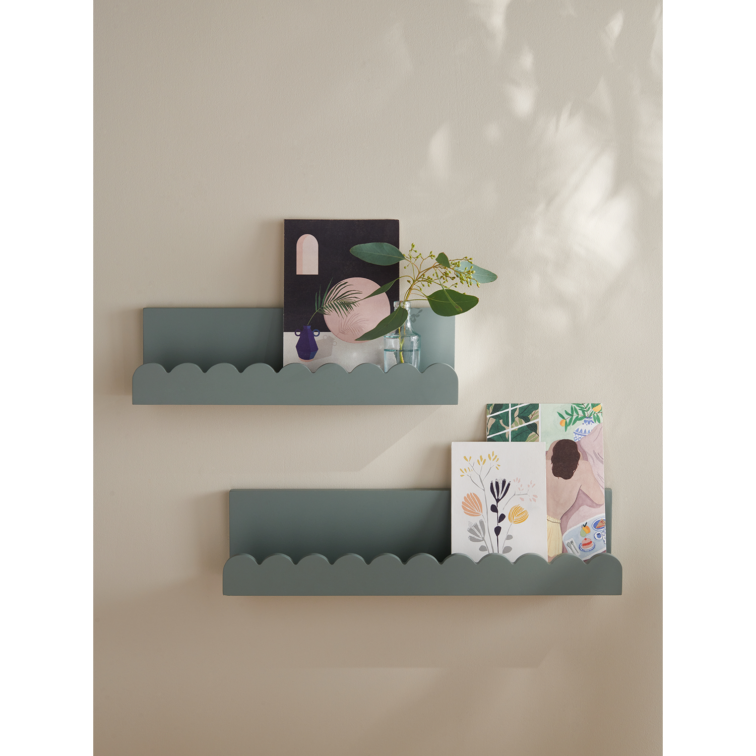 George Green Scalloped Shelves - Set Of 2