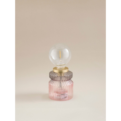 George Ribbed Glass Lamp - Multi