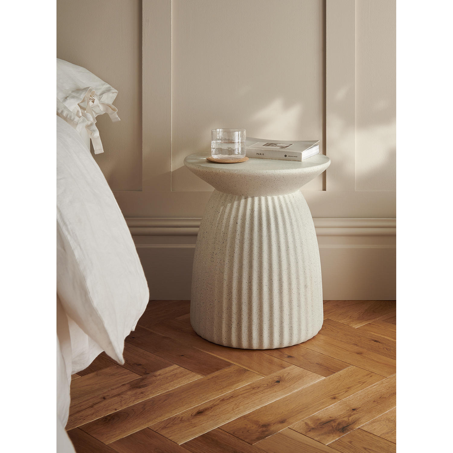 George Cream Speckled Totem Side Table