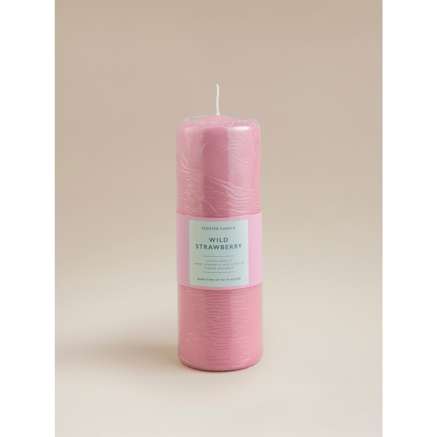George Pink Wild Strawberry Core Pillar Candle