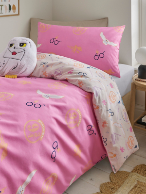 Harry Potter Pink Reversible Single Duvet Set Home George at ASDA