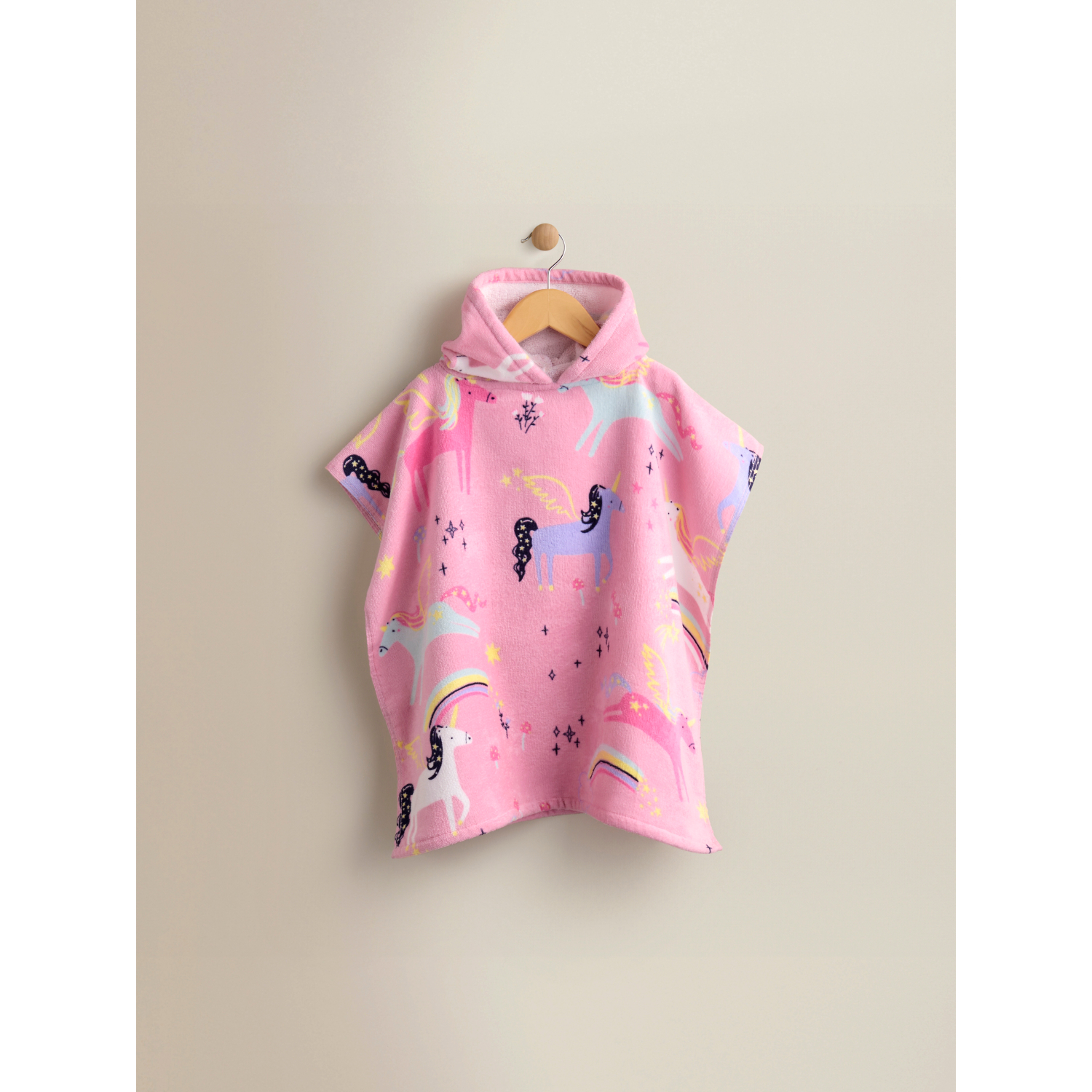 George Pink Unicorn Printed Poncho