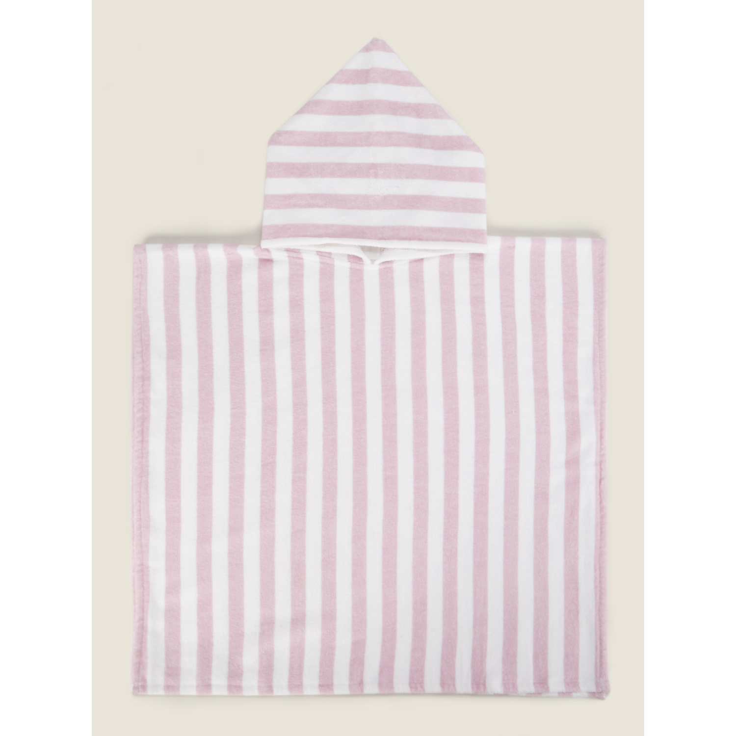 George Pink Stripe Cotton Poncho