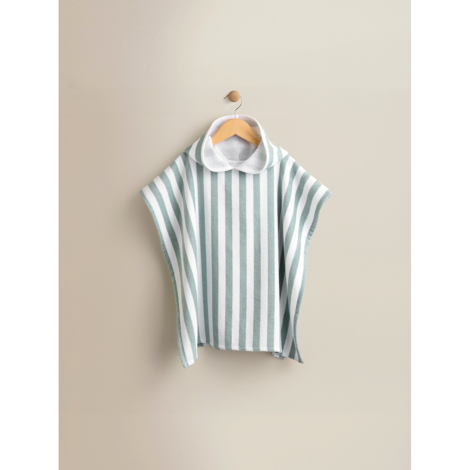 George Green Stripe Cotton Poncho