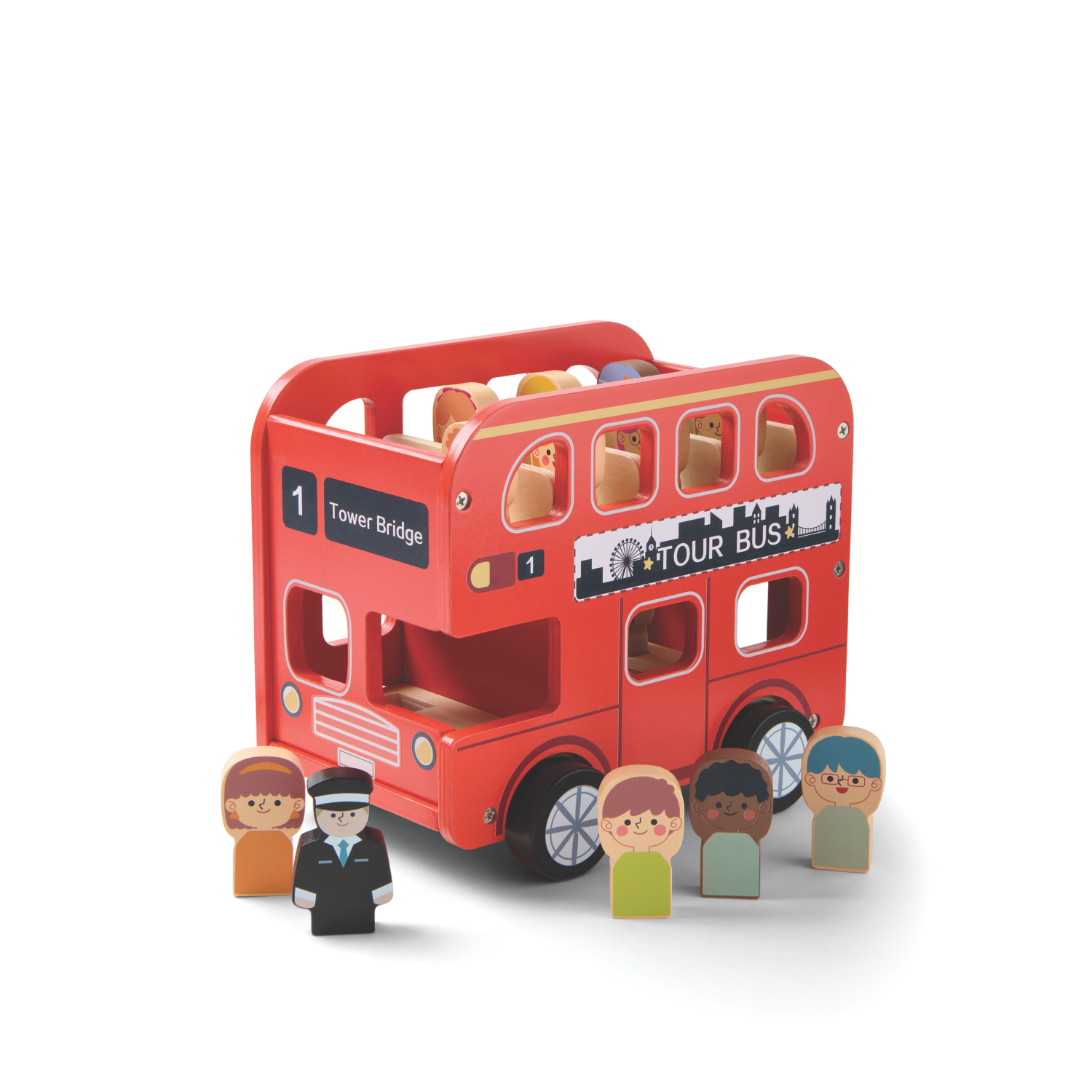 George Red Wooden Tour Bus