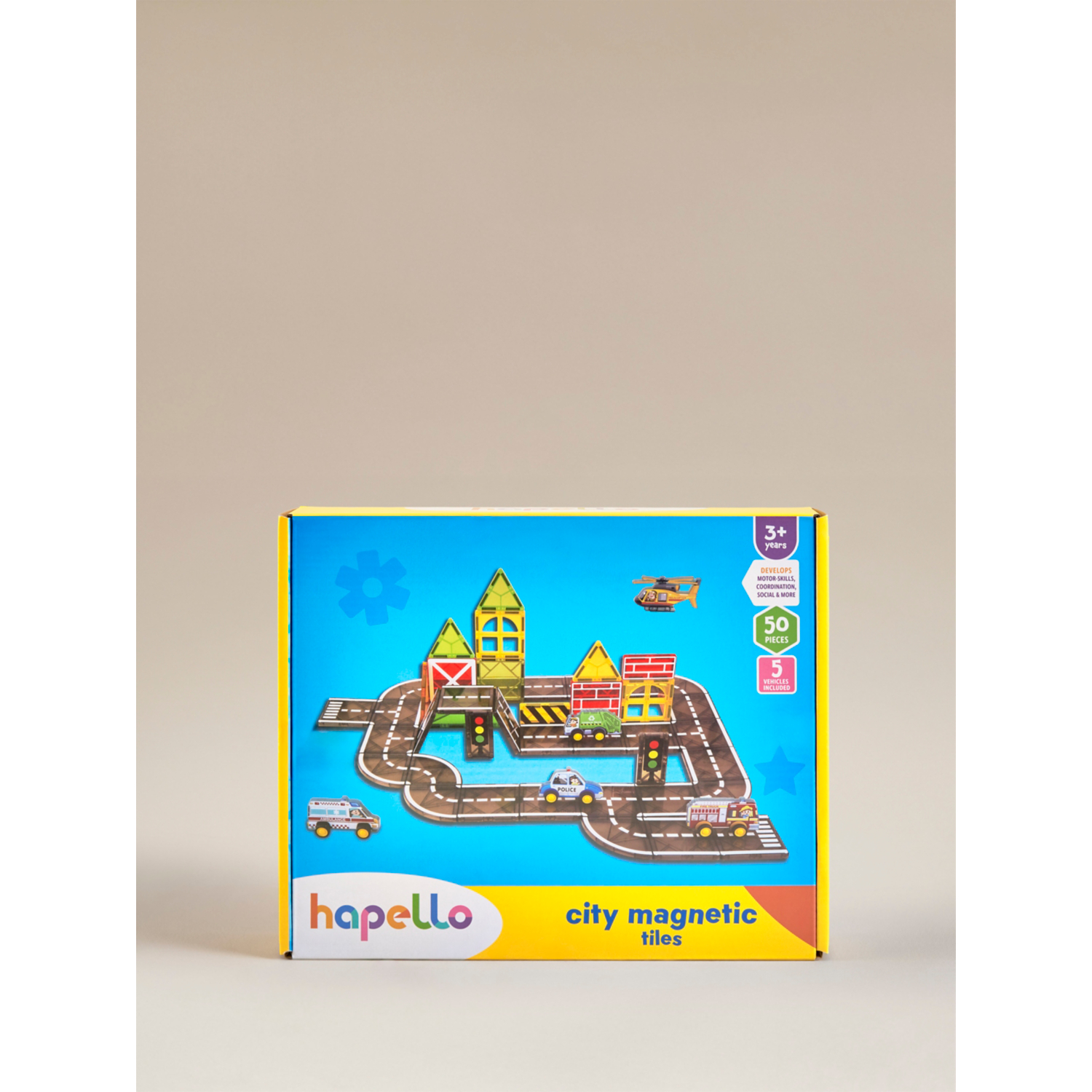 George Multi Hapello City Magnetic Tiles Set