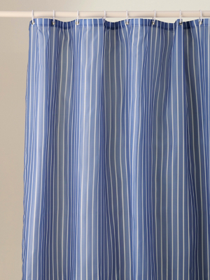 Blue Wedgwood Striped Shower Curtain Home at ASDA