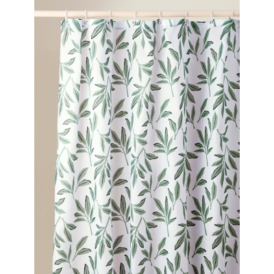 George Green Sanctuary Leaf Shower Curtain - Green