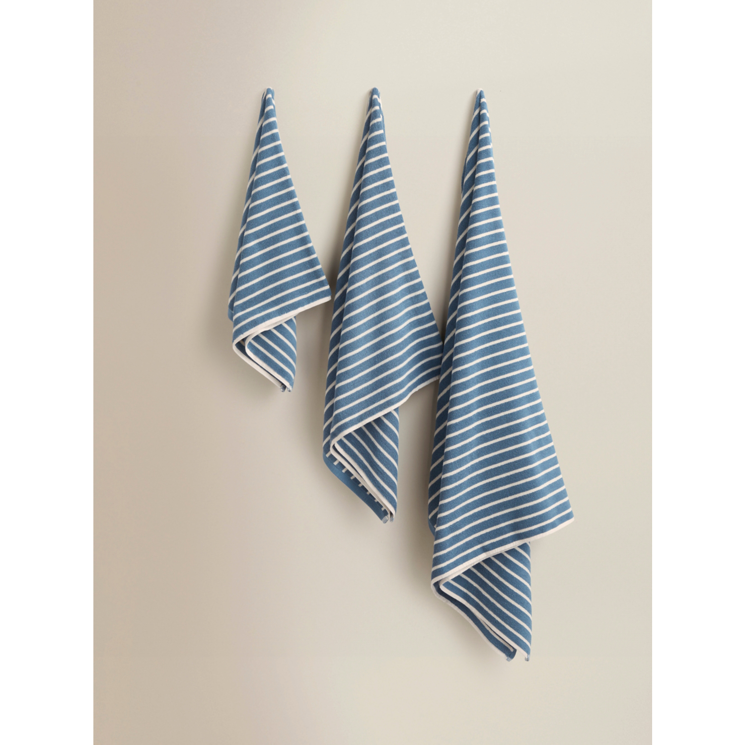 George Blue Pinstripe Bath Cotton Towel Range