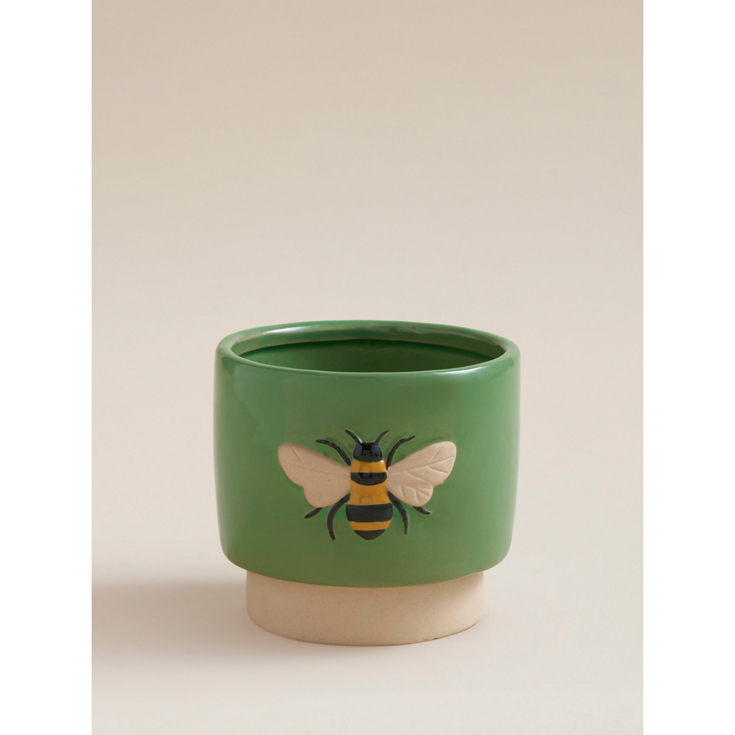 George Green Ceramic Bee Plant Pot