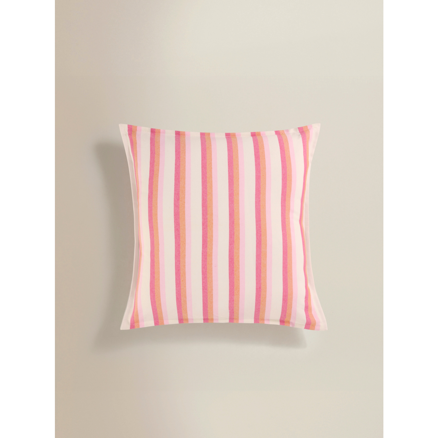 George Pink Large Striped Cushion