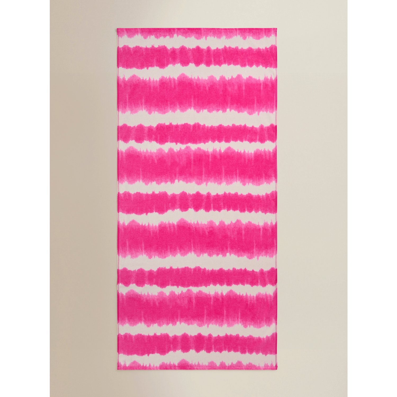George Pink Tie Dye-Effect Cotton Beach Towel