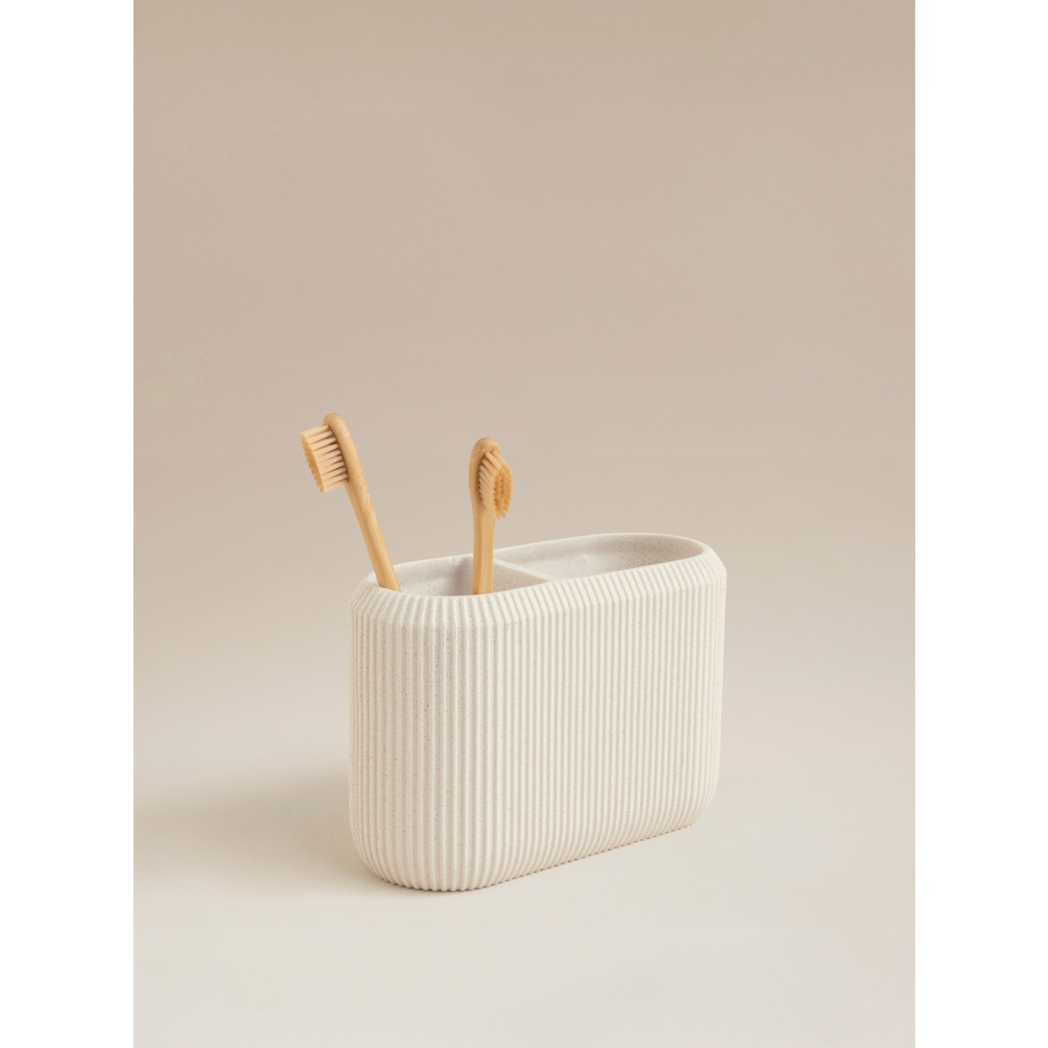 George Natural Sandstone Ribbed Dental Organiser