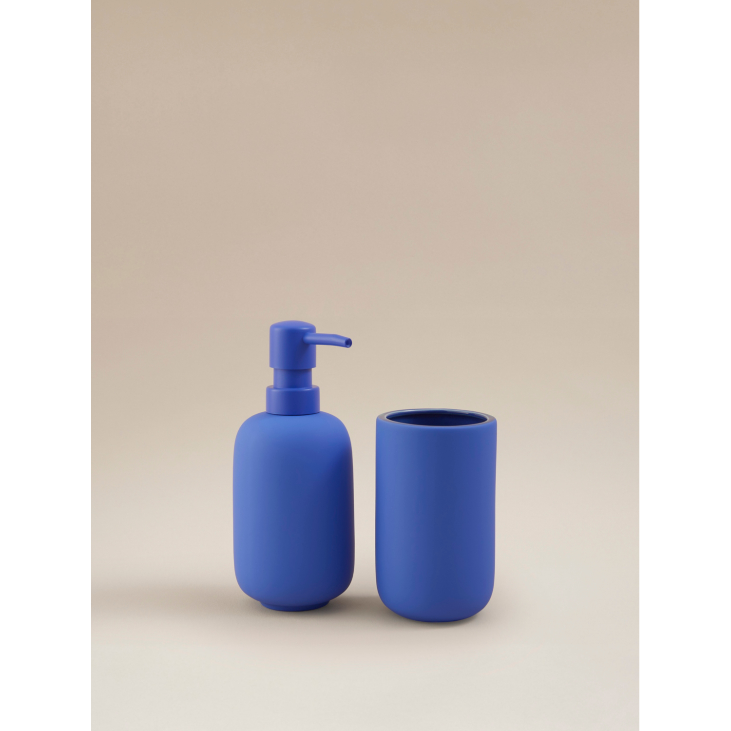 George Blue Matt Dazzling Soap Dispenser & Tumbler Set