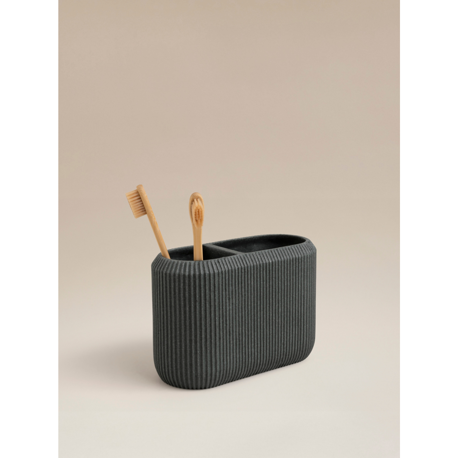 George Charcoal Grey Sandstone Ribbed Dental Organiser