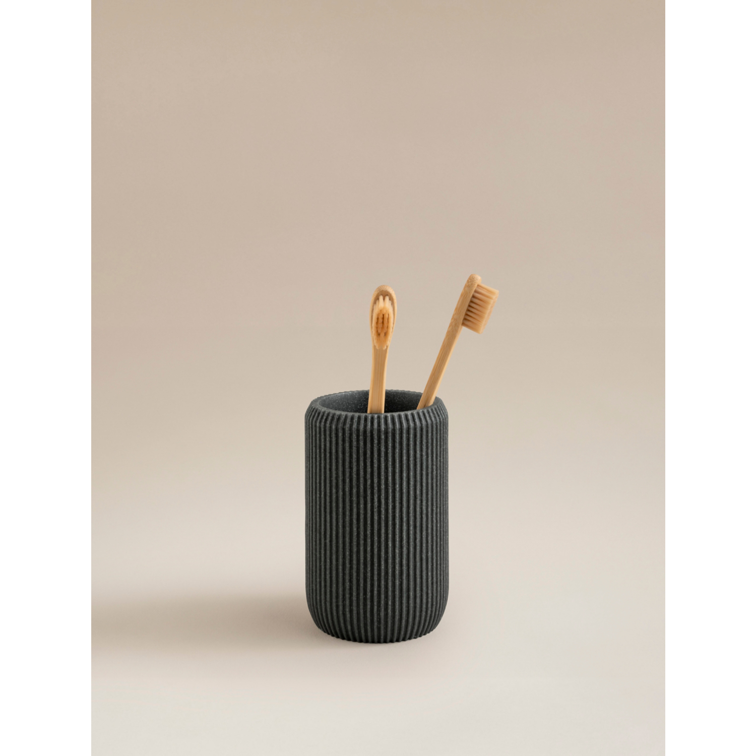 George Charcoal Grey Sandstone Ribbed Tumbler