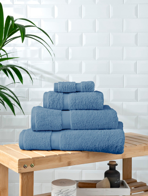 Towel Sets Bath Towels Home Bargains Blue Chambray Super Soft