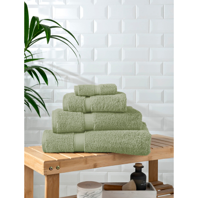 George Light Sage Super Soft Cotton Towel & Bath Mat Range - Sage Green
