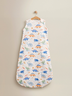Blue White Dino Cotton Sleep Bag Tog Baby George at ASDA