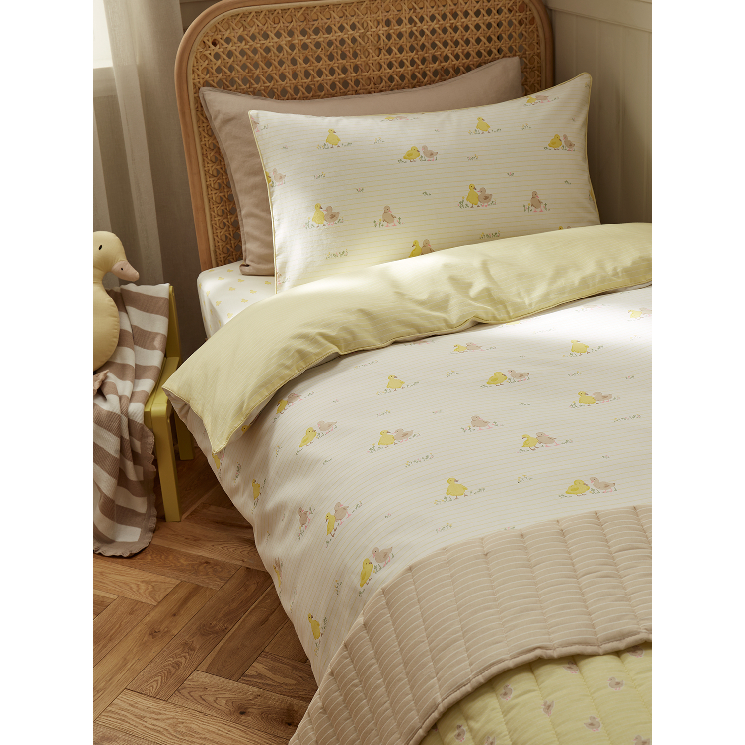 George Yellow Stacey Solomon Ducks Cotton Reversible Duvet Set