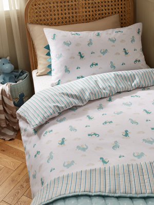 Stacey Solomon Green Dragon Cotton Reversible Duvet Set Home