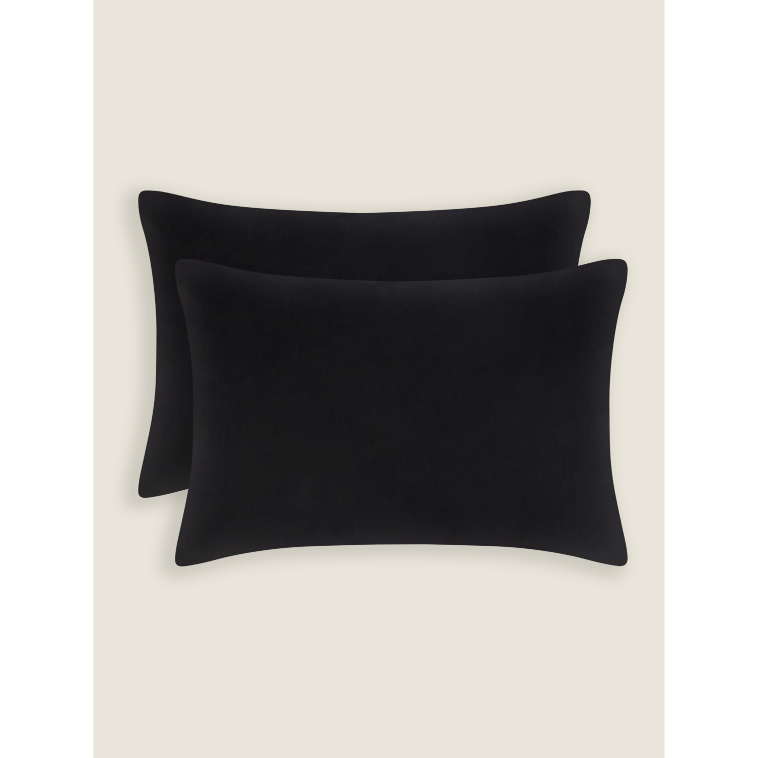 George Black Plain Cotton Rich Pillowcase Pair