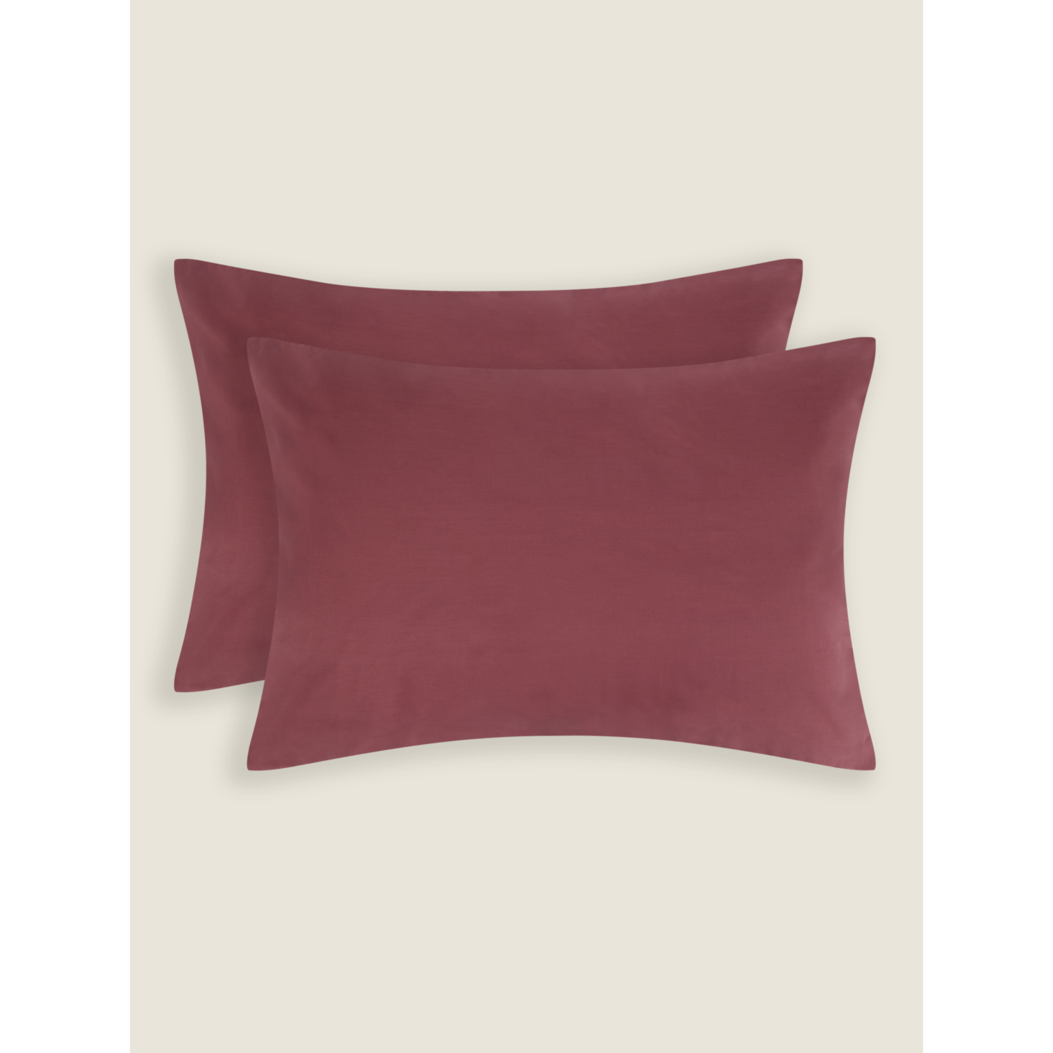 George Pink Plain Cotton Rich Pillowcase Pair