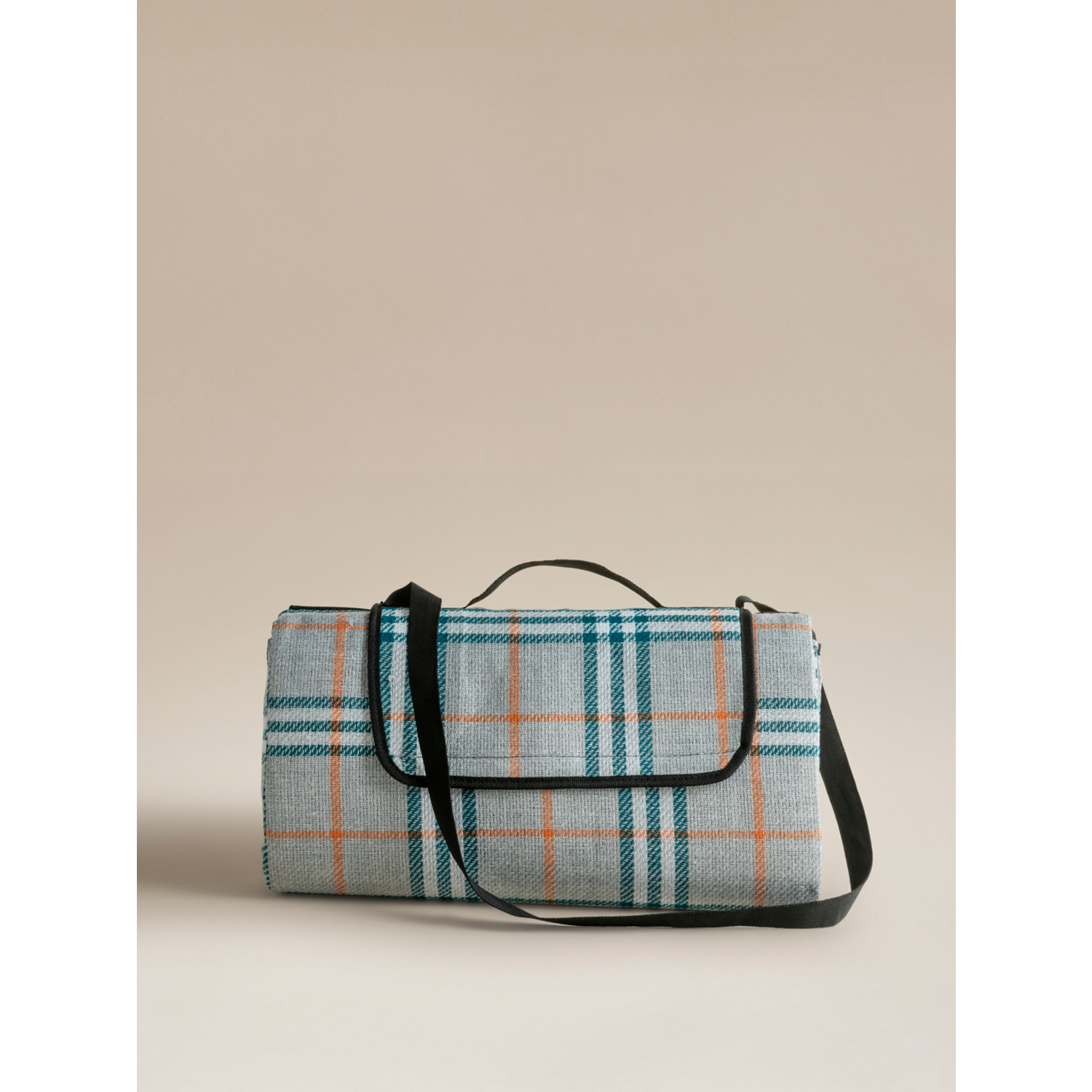 George Multi Xplor Grey Checked Foldable Picnic Blanket
