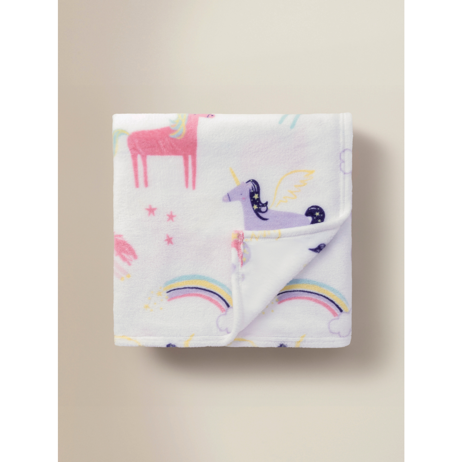 George Multi Unicorn Fleece Blanket - 120Cm X 150Cm