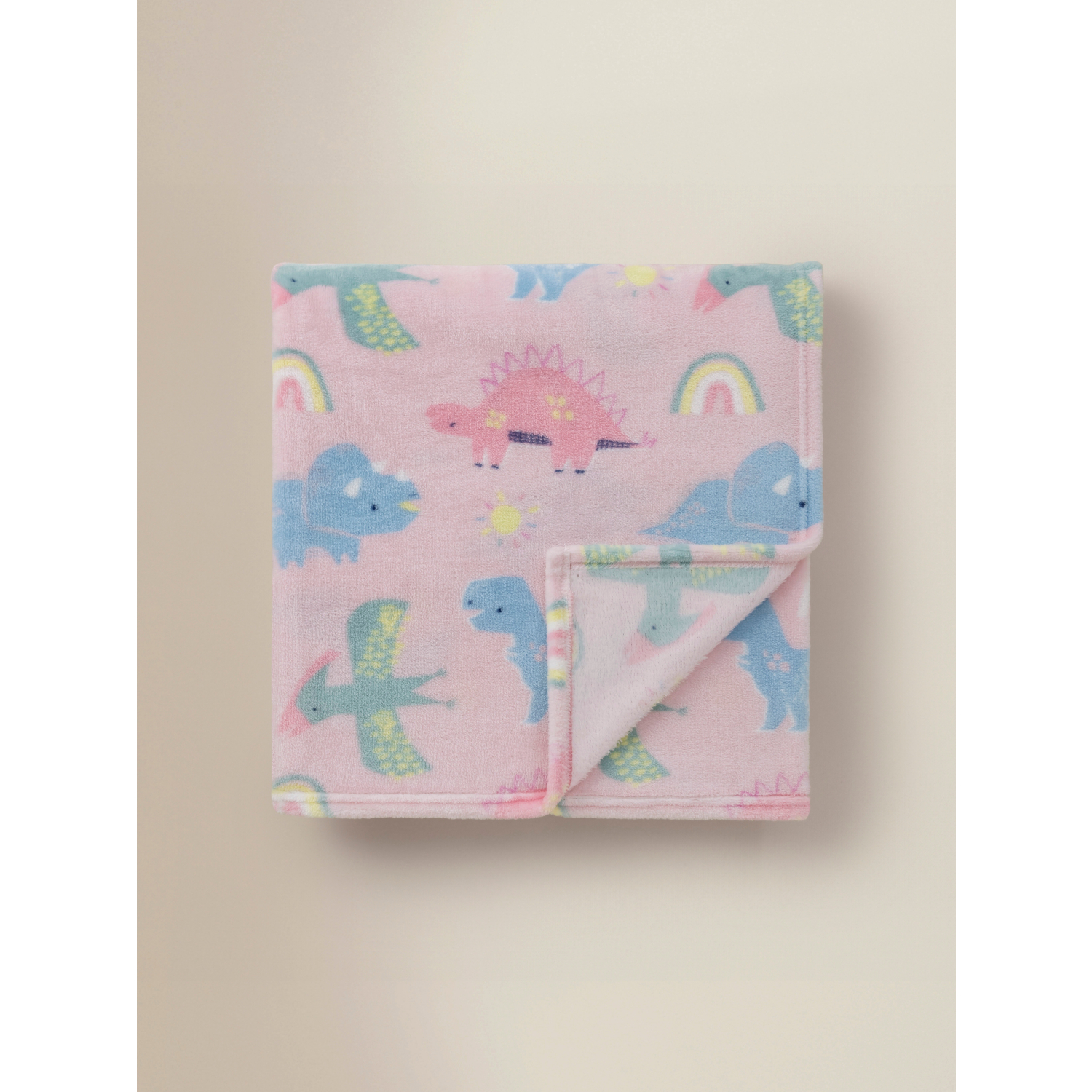 George Pink Dinosaur Fleece- 120Cm X 150Cm