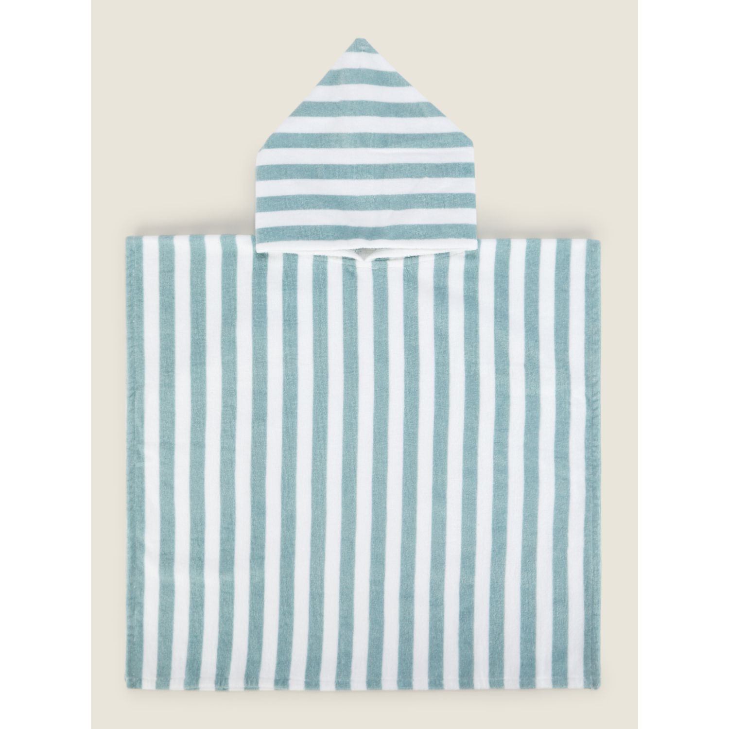 George Green Stripe Cotton Poncho