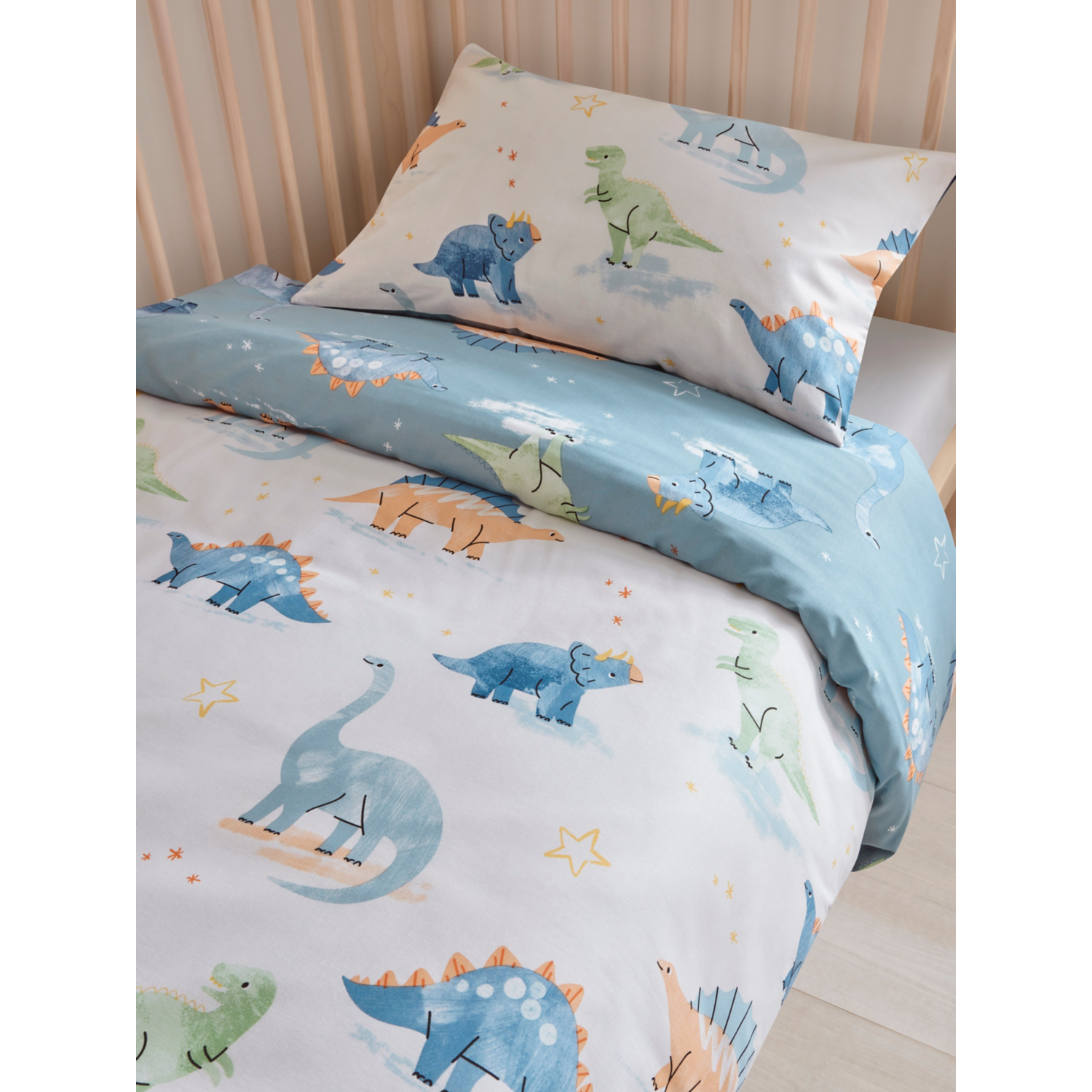 George Multi Dinosaur Reversible Toddler Duvet Set