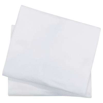 George Home White Fitted Travel Cot Sheet 2 Pack