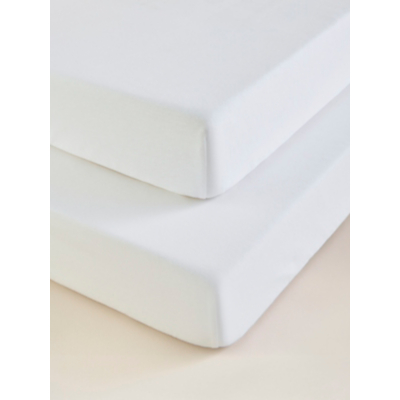 George Home White Fitted Cot Sheets - 2 Pack