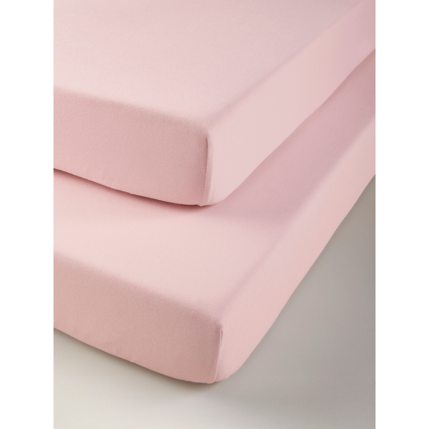 George Home Pink Cotbed Fitted Sheets - Set Of 2 - Image 2