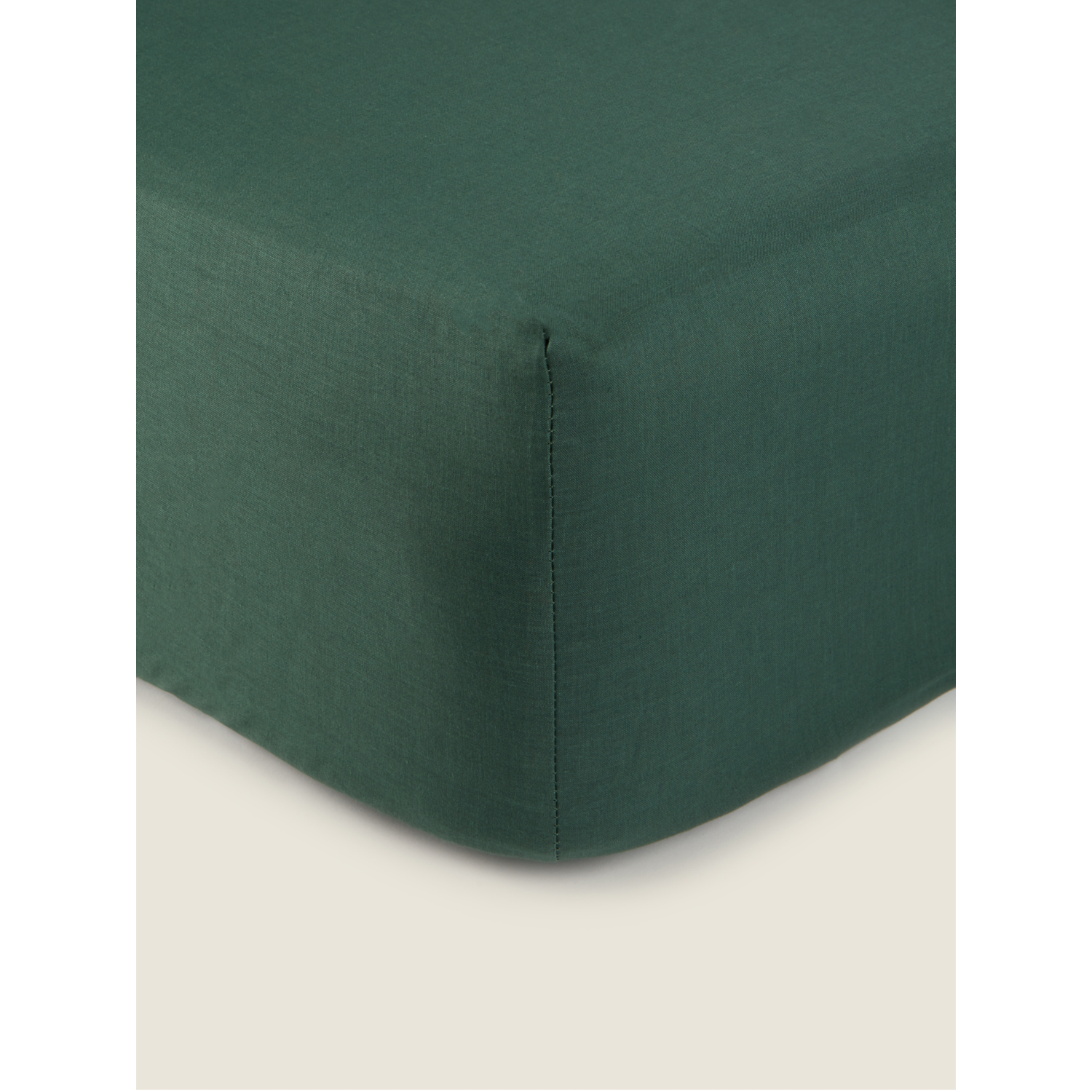 George Dark Green Forest Green Plain Fitted Sheet