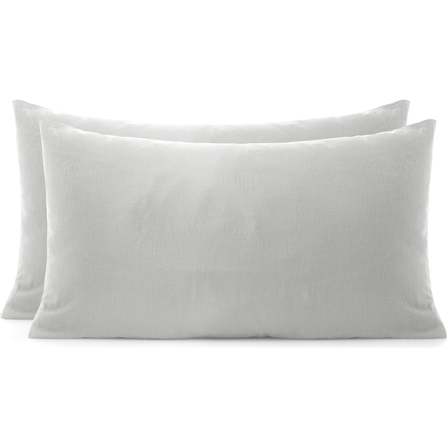 George Grey Brushed Cotton Plain Pillowcase Pair