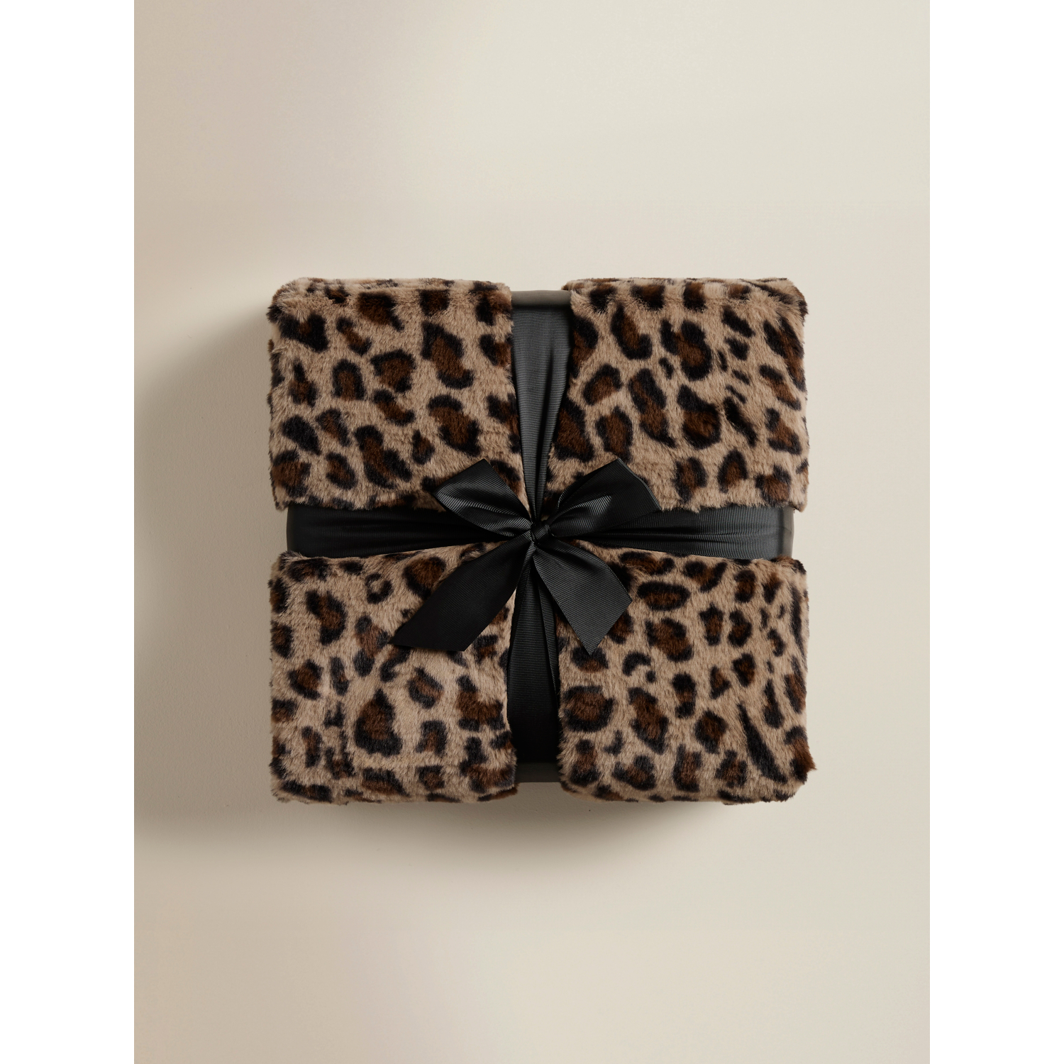 George Brown Leopard Print Faux Fur Blanket - 220Cm X 200Cm