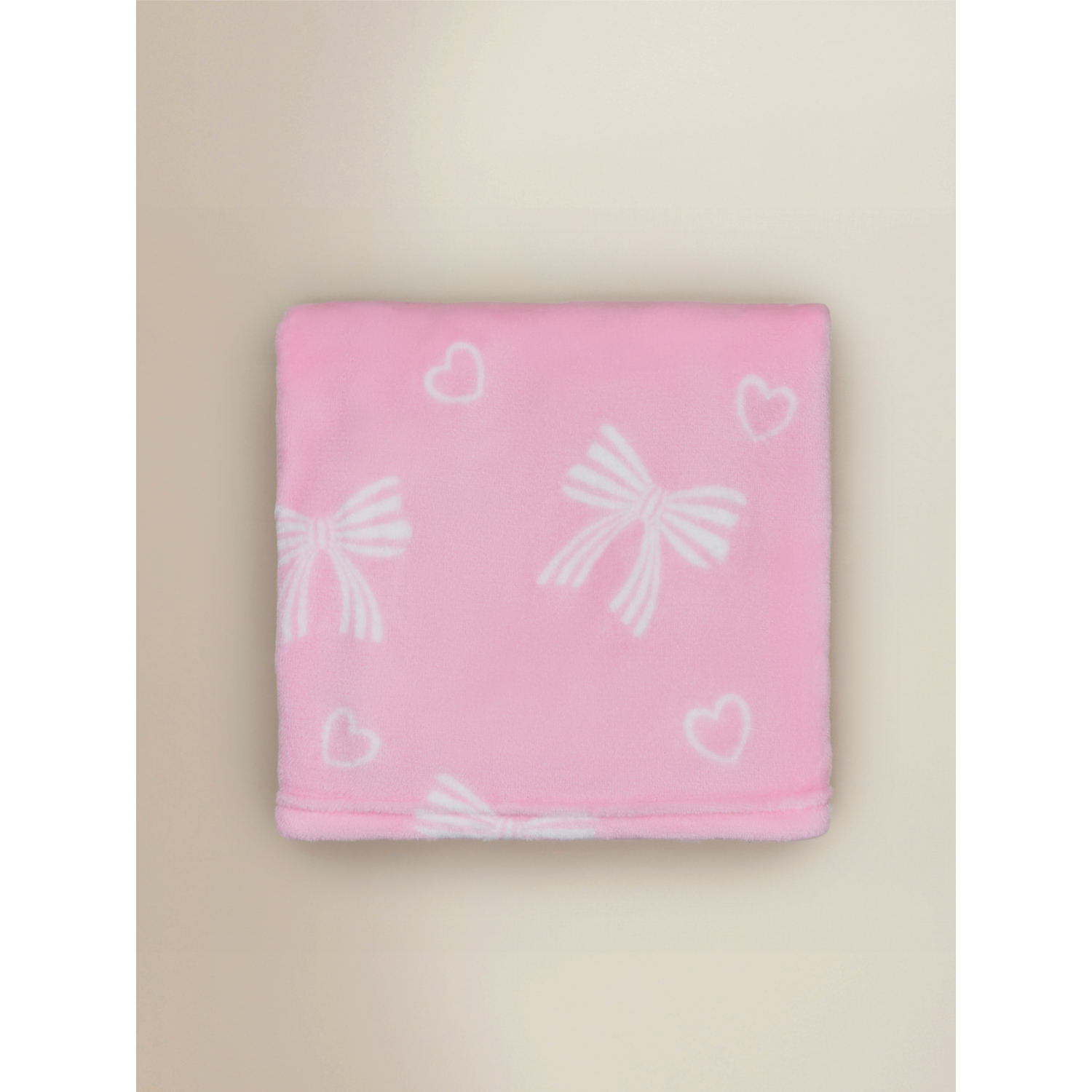 George Pink Bows Fleece Blanket - 70Cm X 100Cm