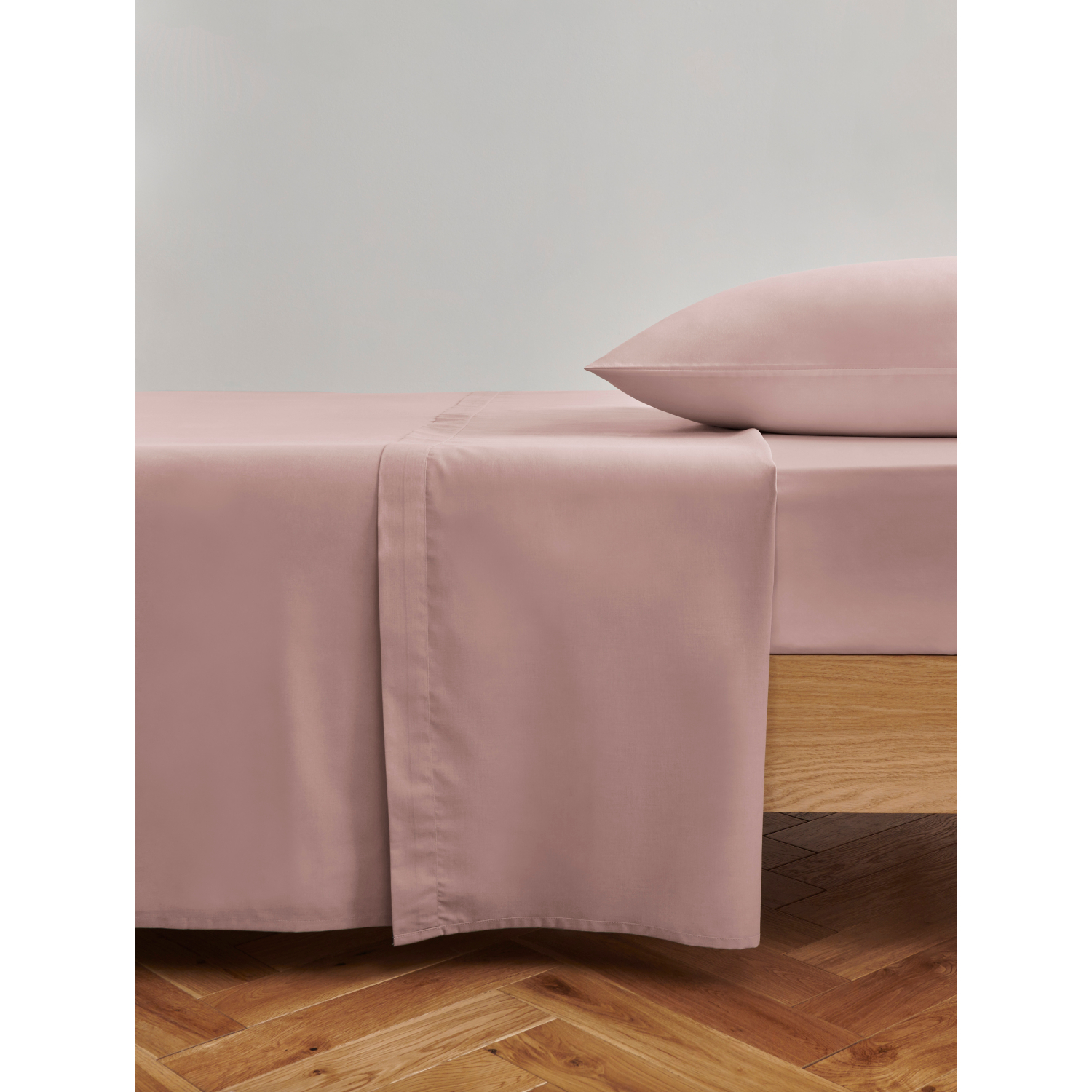George Pink Plain Easycare Flat Sheet