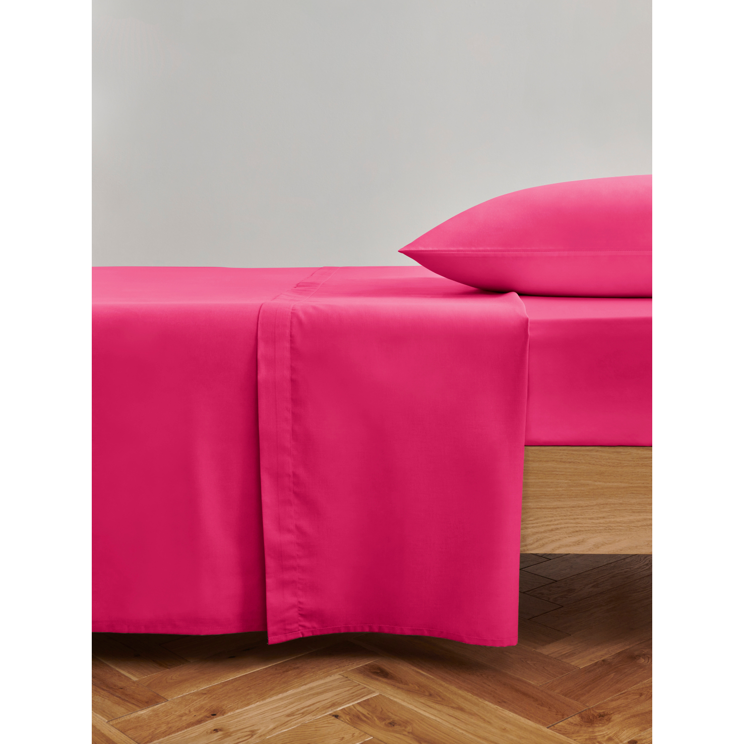 George Raspberry Plain Easycare Flat Sheet